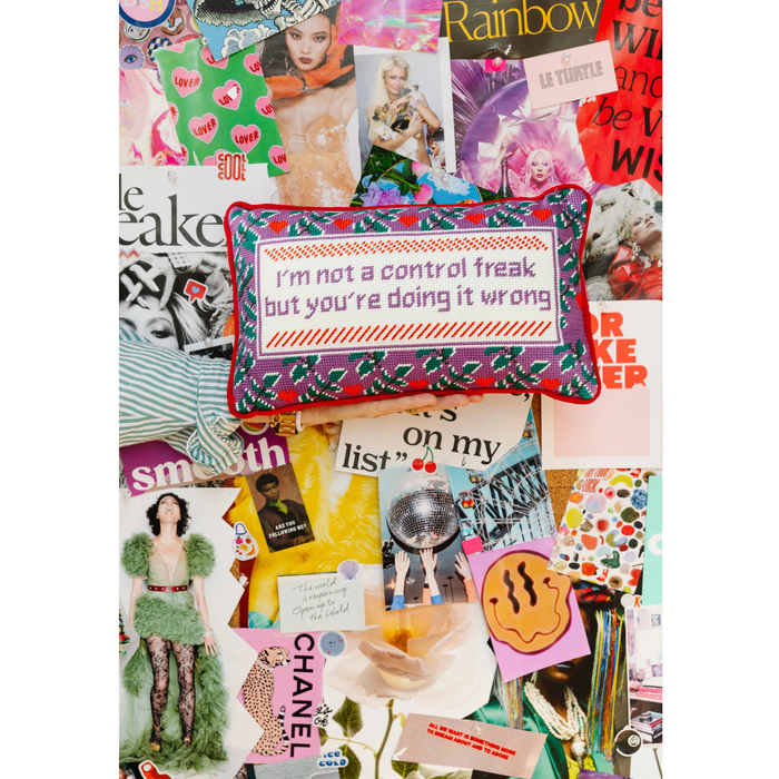 Control Freak Needlepoint Pillow - The Well Appointed House