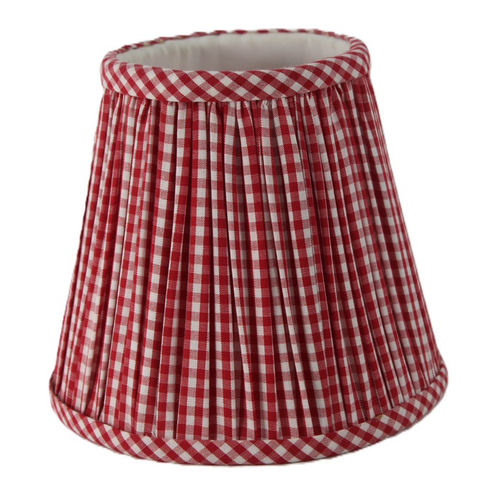 Cordless Empire Shade Cover in Gingham Red - The Well Appointed House