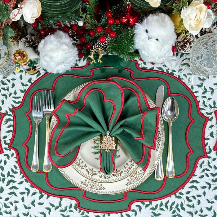 Dark Green Leaves Tablecloth - The Well Appointed House