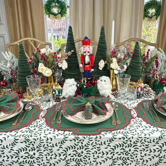 Dark Green Leaves Tablecloth - The Well Appointed House