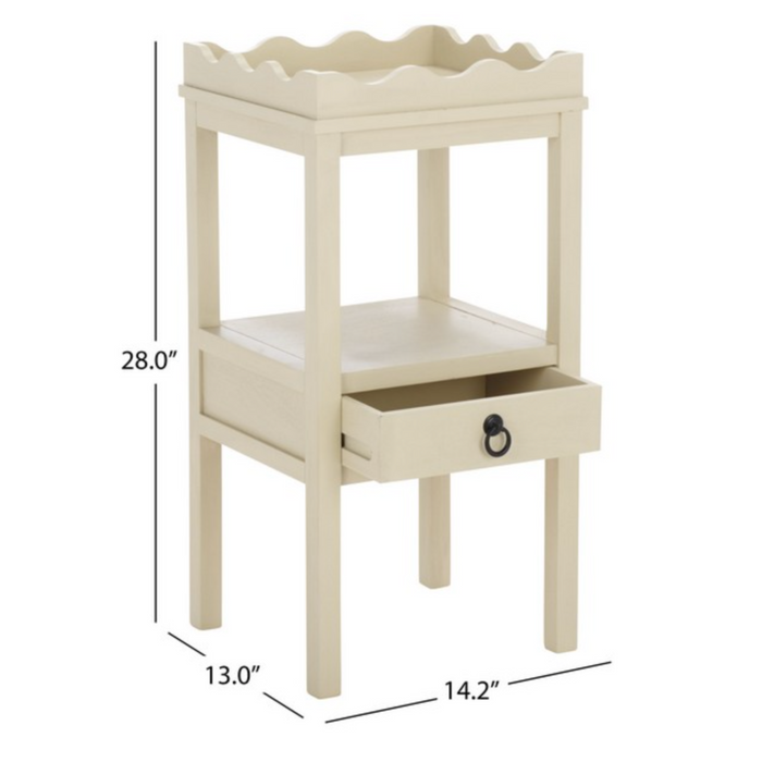 Darlyn One Drawer Accent Table in Sand - The Well Appointed House
