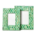 Diamond Emerald Picture Frames - Set of 2