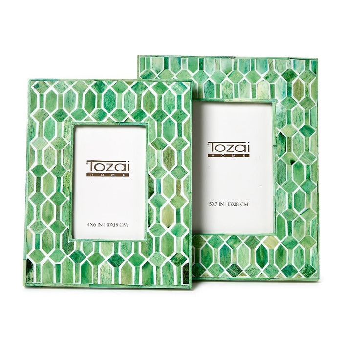 Diamond Emerald Picture Frames - Set of 2