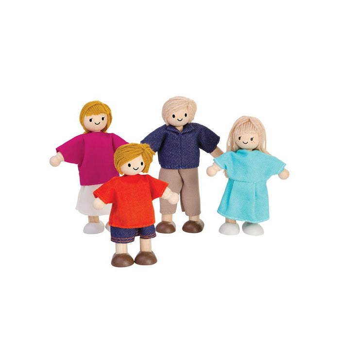 Doll Family - Light Skin Tone - Blonde Hair Wooden Kids Toy - The Well Appointed House