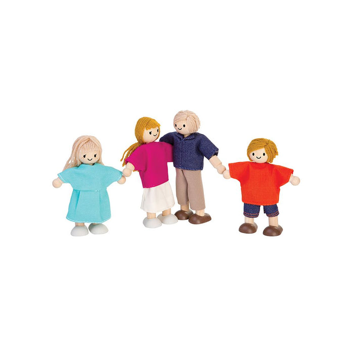 Doll Family - Light Skin Tone - Blonde Hair Wooden Kids Toy - The Well Appointed House
