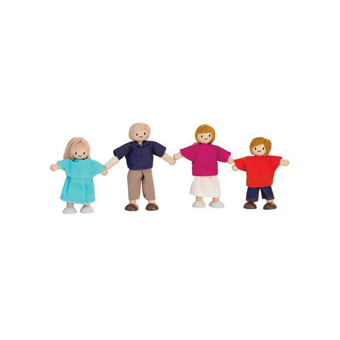 Doll Family - Light Skin Tone - Blonde Hair Wooden Kids Toy - The Well Appointed House