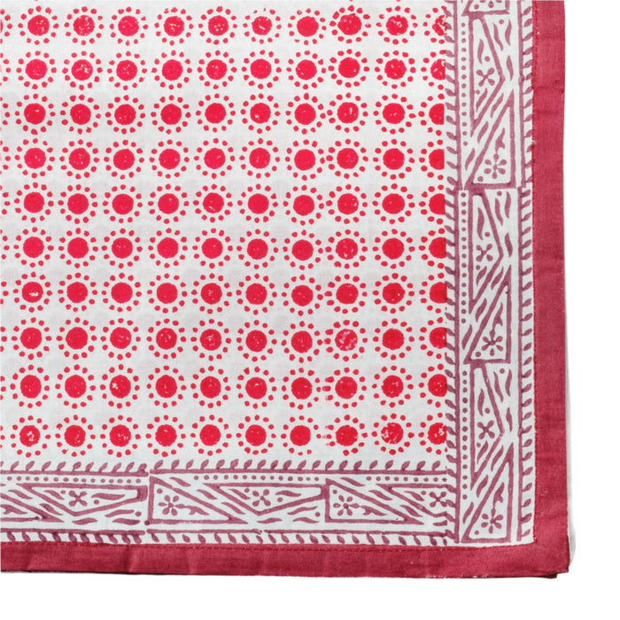 Dot Print Tablecloth, Red - The Well Appointed House