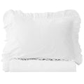 Double Ruffle Cotton Percale Duvet Set - The Well Appointed House