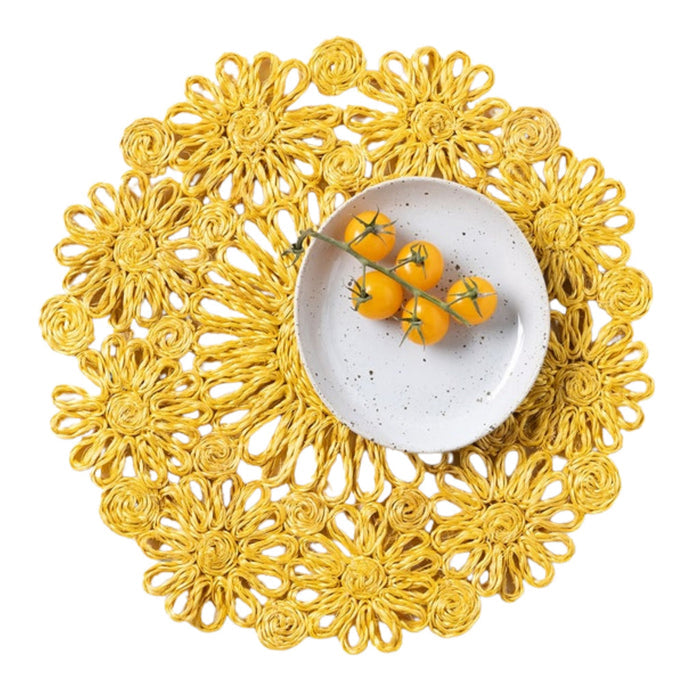 Eliana Abaca Floral Placemat - Pack of 4 - The Well Appointed House