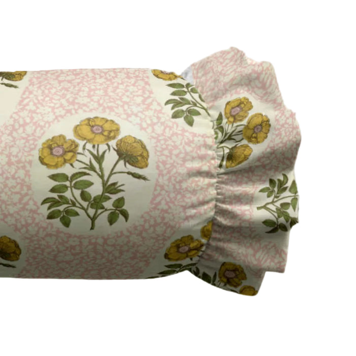 Eloise Ruffled Bolster Pillow - The Well Appointed House