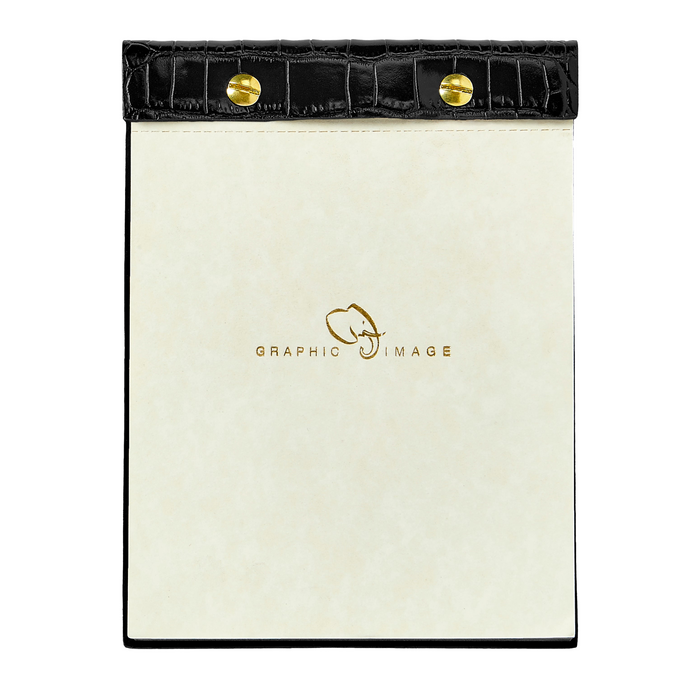 Embossed Croc Leather Desk Notepad - The Well Appointed House