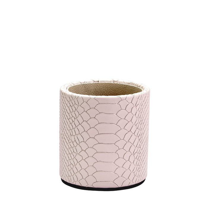 Embossed Python Leather Pencil Cup - The Well Appointed House