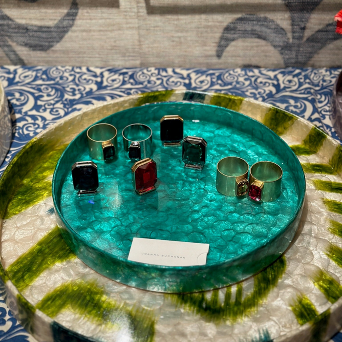Small Capiz Tray, Emerald  - The Well Appointed House