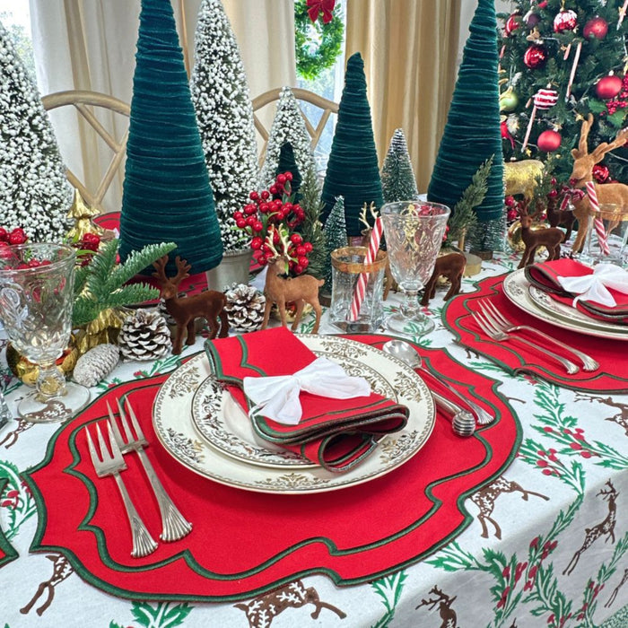Enchanted Christmas Reindeer Tablecloth - The Well Appointed House