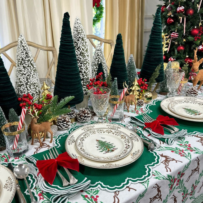 Enchanted Christmas Reindeer Tablecloth - The Well Appointed House