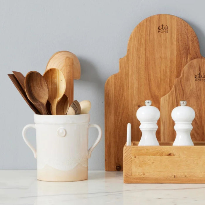 Euro Large Serving Spoon Set - Fruitwood - The Well Appointed House