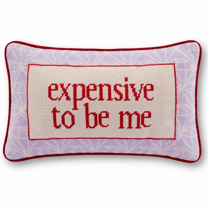 Expensive To Be Me Needlepoint Pillow - The Well Appointed House