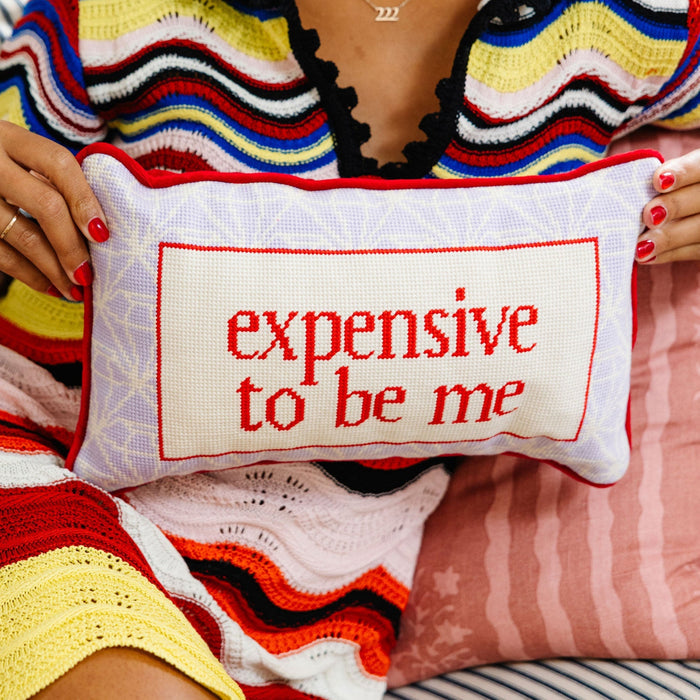 Expensive To Be Me Needlepoint Pillow - The Well Appointed House