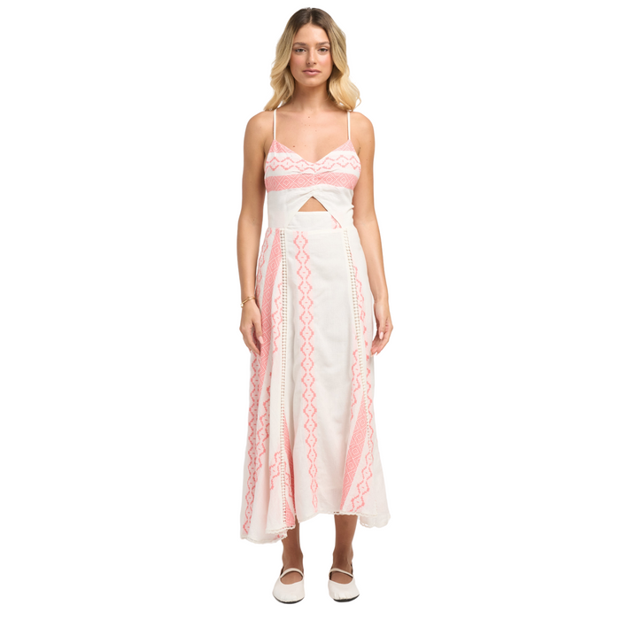 Filomena Linen Dress Pink - The Well Appointed House