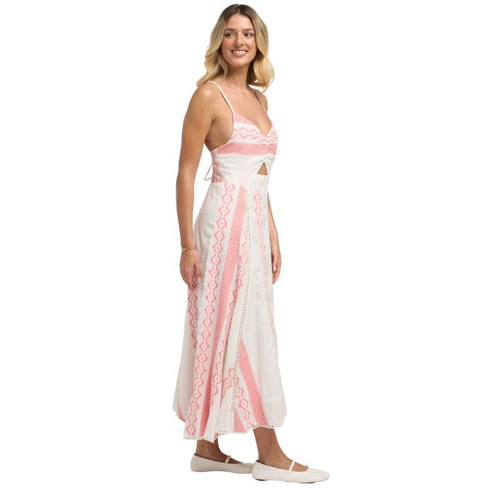 Filomena Linen Dress Pink - The Well Appointed House