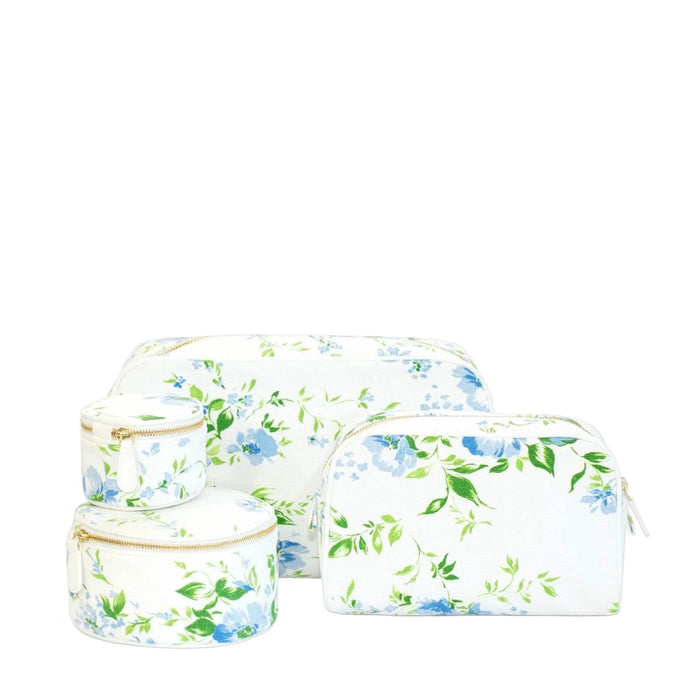 Fleurs Du Vent Large Round Canvas Jewelry Case - The Well Appointed House
