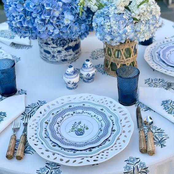 Floral Cache Pot Melamine Dinnerware Collection - The Well Appointed House