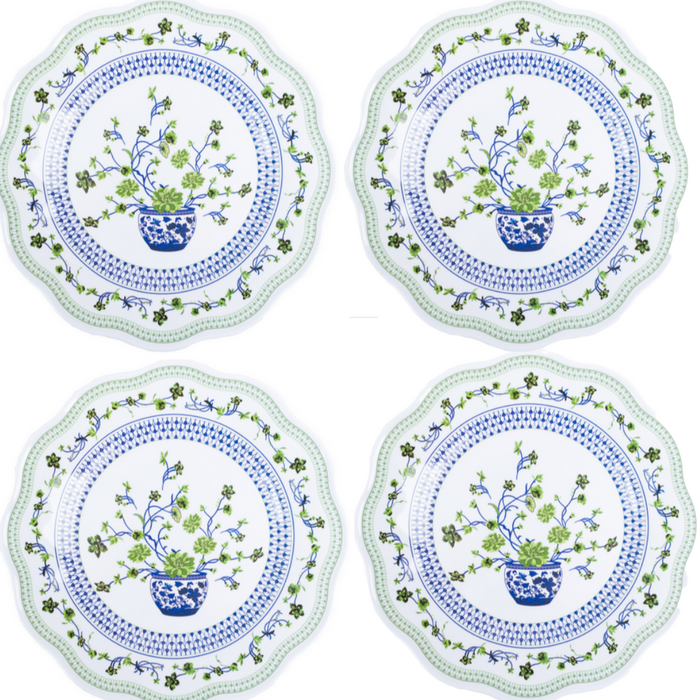 Floral Cache Pot Melamine Dinnerware Collection - The Well Appointed House