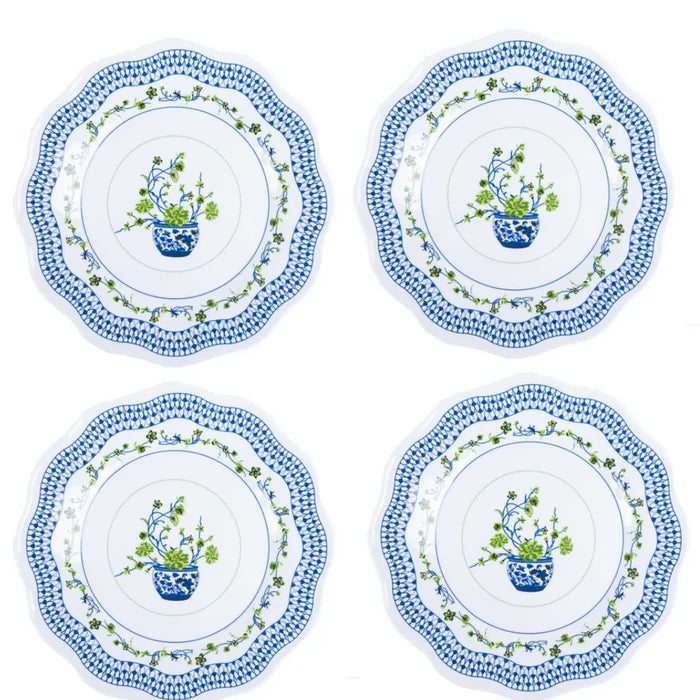 Floral Cache Pot Melamine Dinnerware Collection - The Well Appointed House
