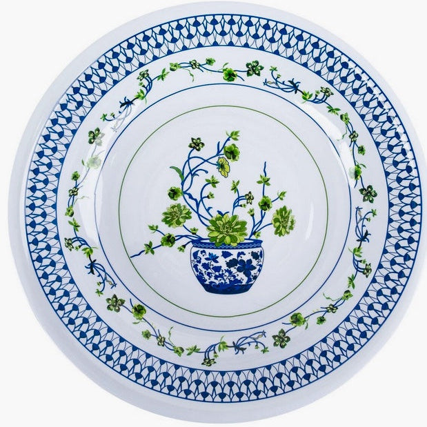 Floral Cache Pot Melamine Dinnerware Collection - The Well Appointed House