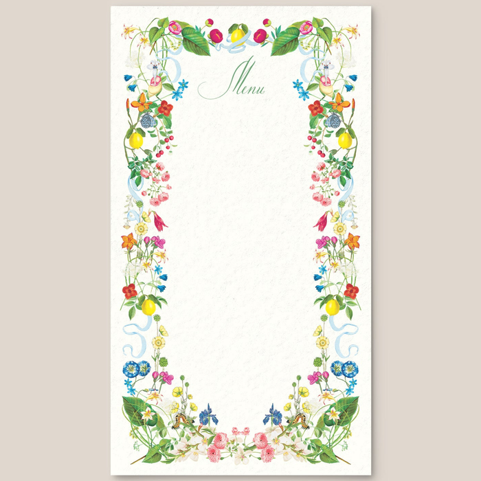 Flower Power Menu Card - The Well Appointed House