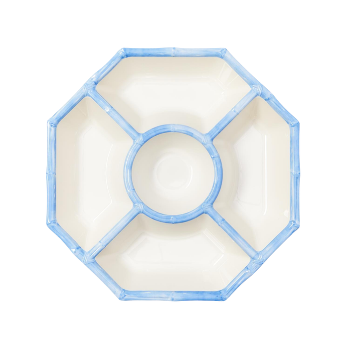 French Blue Bamboo Touch Chip and Dip Server - The Well Appointed House
