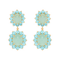 Georgie Drop Earrings in Aqua - The Well Appointed House