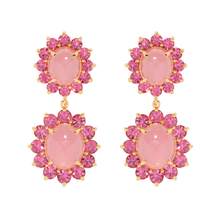 Georgie Drop Earrings in Pink - The Well Appointed House