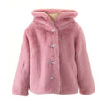 Girls Pink Faux Fur Coat - The Well Appointed House
