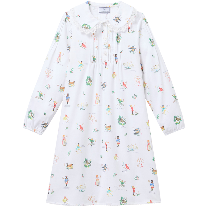 Girl's Twill Lola Nightgown in 12 Days of Christmas - The Well Appointed House