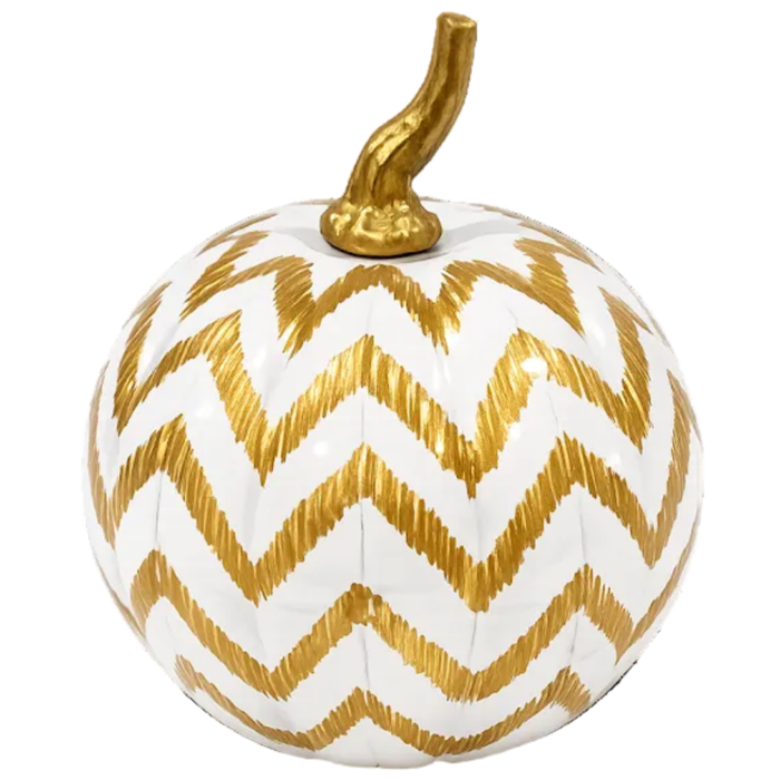 Gold Chevron Pumpkin - The Well Appointed House