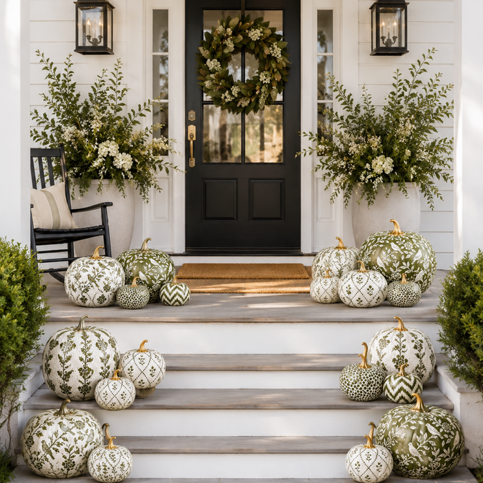 Green Garden Trellis Pumpkin - The Well Appointed House