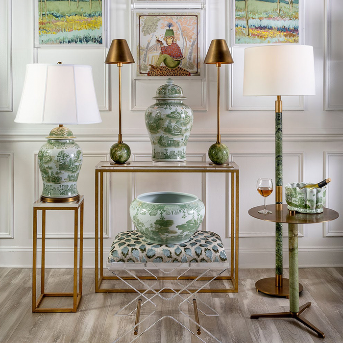 Green Willow Lamp - The Well Appointed House