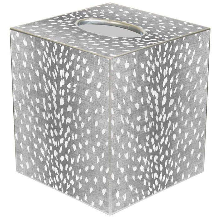 Grey Antelope Wastebasket and Optional Tissue Box Cover - Wastebasket Sets - The Well Appointed House