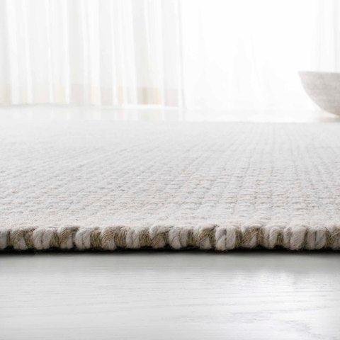 Hand Loomed Bone Ivory Wool Area Rug - Rugs - The Well Appointed House