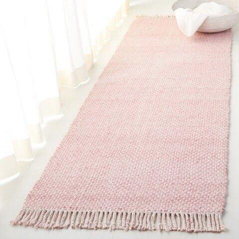 Hand Loomed Pink Wool Area Rug - Rugs - The Well Appointed House