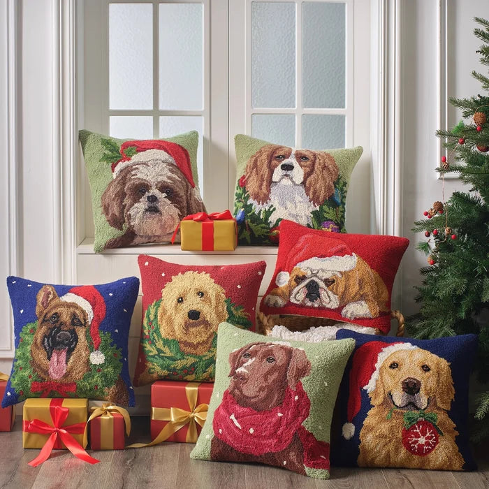 Holiday King Cavalier Spaniel Hook Pillow - The Well Appointed House