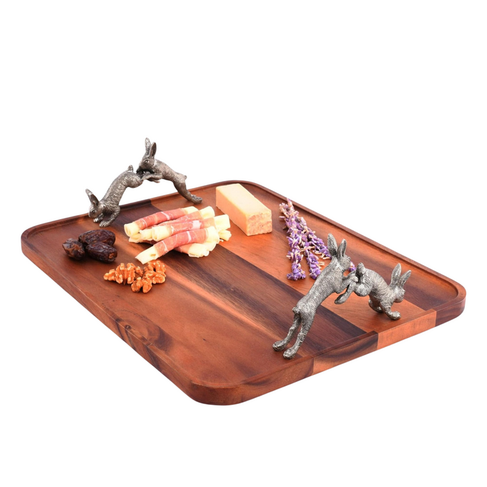 Hopping Bunny Wood Tray - The Well Appointed House