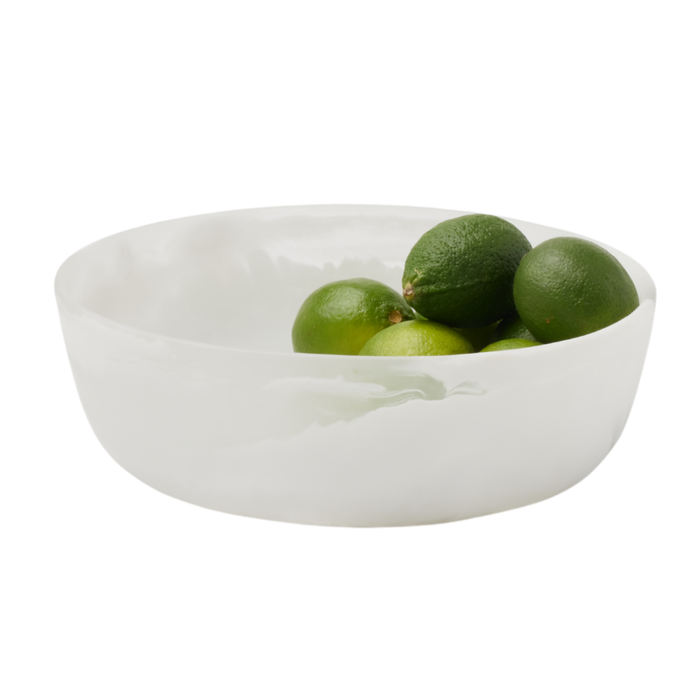 Hugo White Swirled Serving Bowl - The Well Appointed House