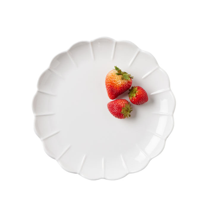 Iris White Round Plate - The Well Appointed House
