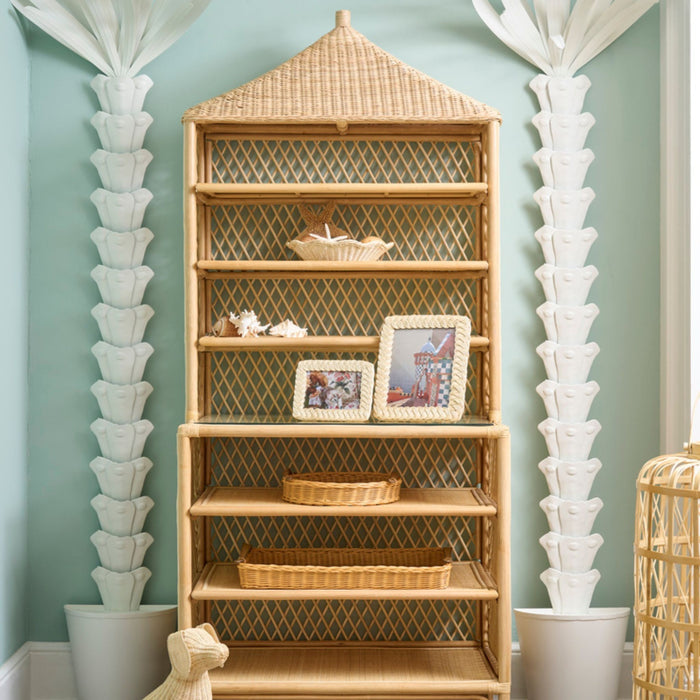 Island Rattan Round Serving Tray - The Well Appointed House