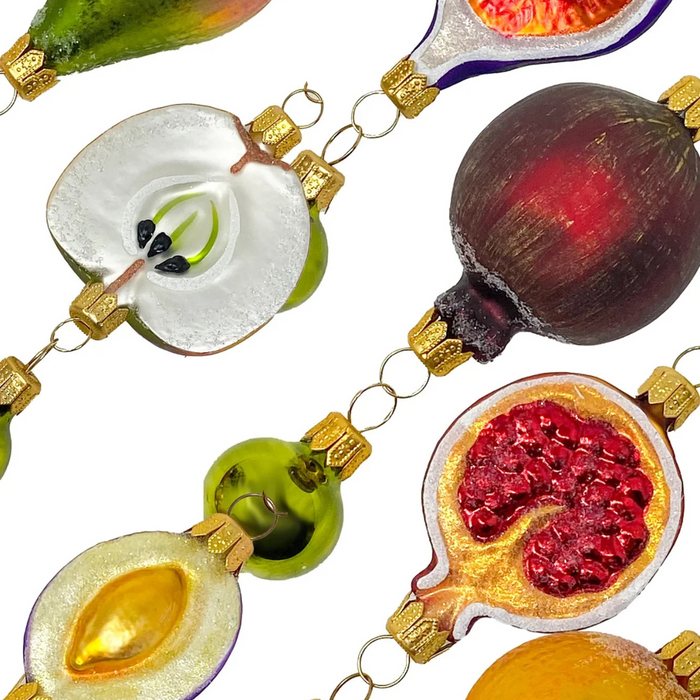 Italian Mixed Fruits Glass Tree Garland - The Well Appointed House