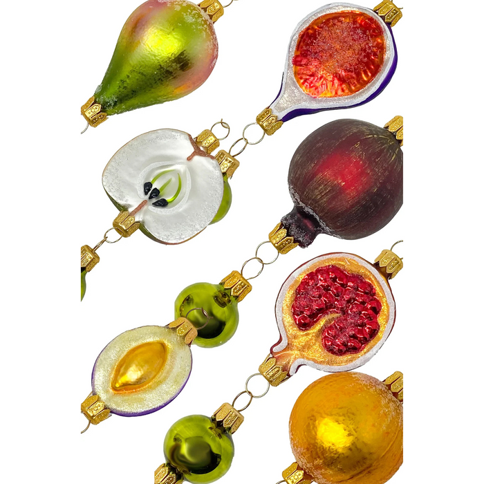 Italian Mixed Fruits Glass Tree Garland - The Well Appointed House