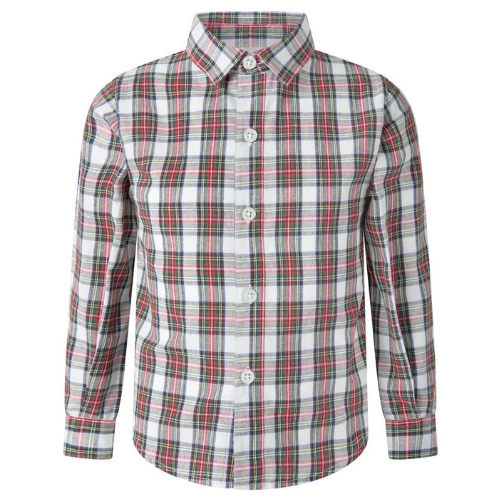 Ivory Tartan Shirt - The Well Appointed House