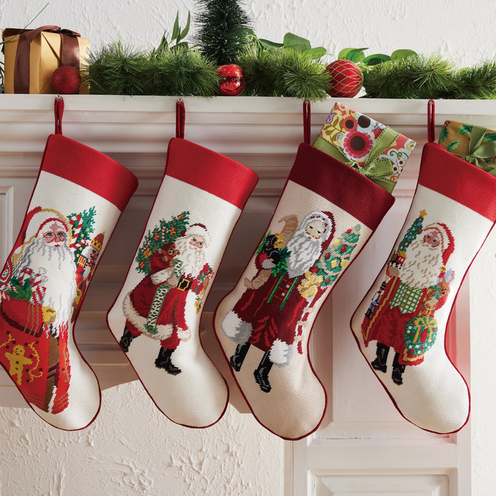 Jingle Claus Embroidered Stocking - The Well Appointed House